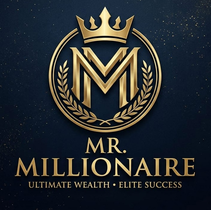 Mr. Millionaire gold crown logo